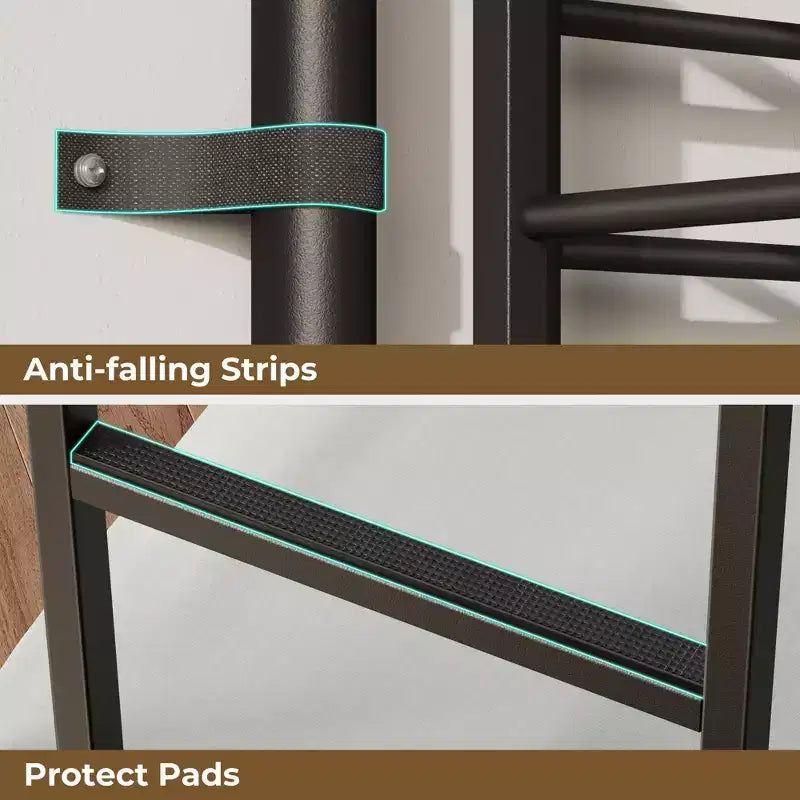 Metal Bunk Bed with Storage Drawers, Charging Station and LED Light - Safety Guardrail & Ladders