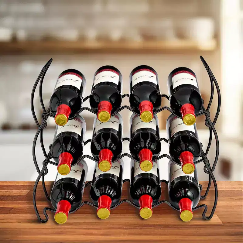 6-Tier Classic Style Stackable Wine Rack - Perfect for Bar, Wine Cellar, Basement, Cabinet, Pantry, etc - Hold 24 Bottles