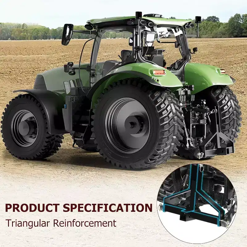 3 Point 2 Trailer Hitch Receiver Heavy-Duty for Category 1 Tractors Compatible with Kubota, BX, LM25H, WLM Tractor, NorTrac, Yanmar, Kioti, Cat