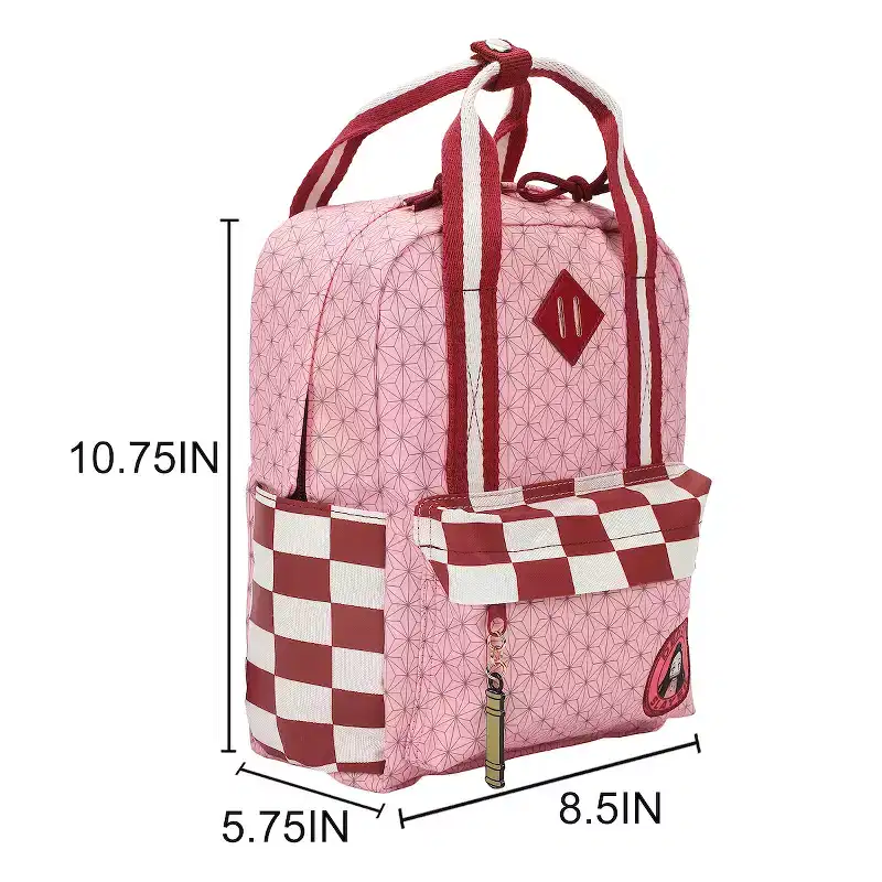 Demon Slayer Logo Canvas Women's Pink Mini Backpack