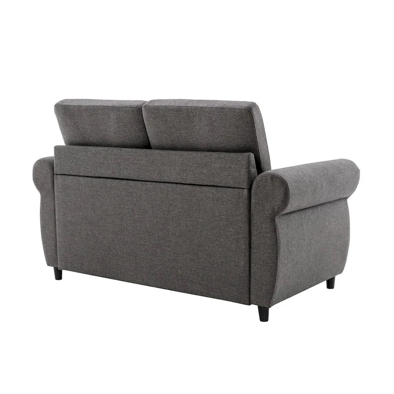 Merax Pull Out Sofa Bed Loveseat Sleeper with Twin Size Memory Mattress