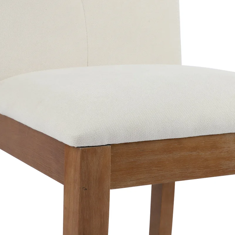 Upholstered Dining Chairs with Tufted High Back and Brushed Legs