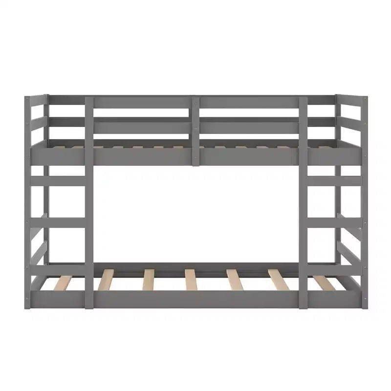 Whisen Full Over Full Bunk Bed with Ladder, Solid Construction
