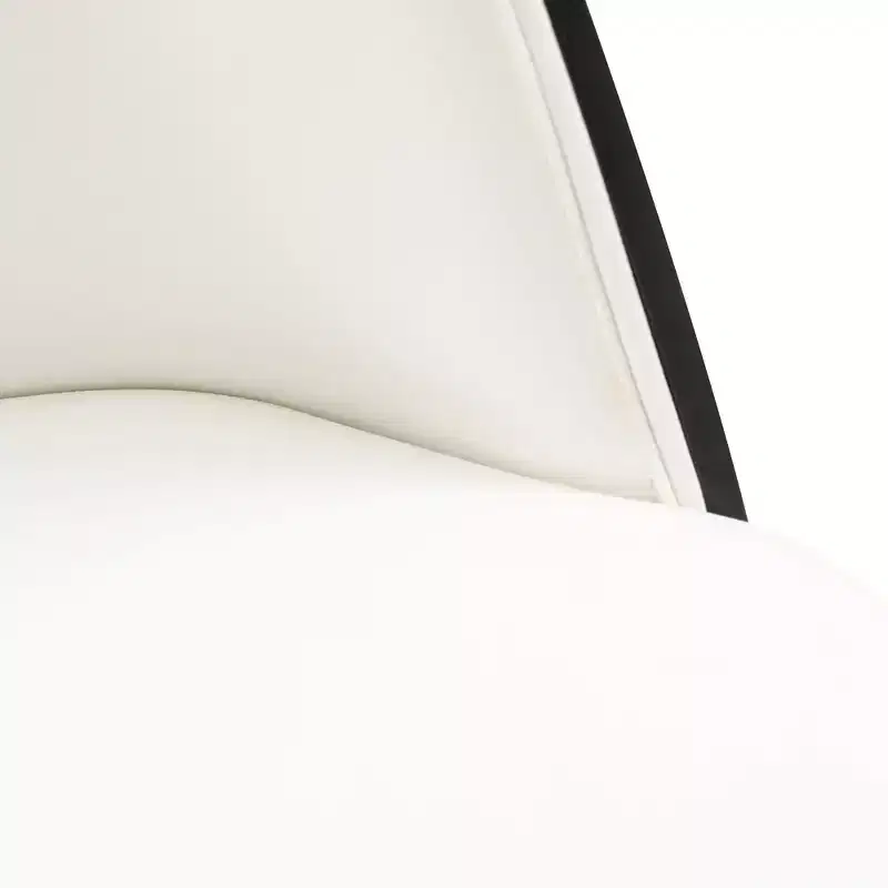 LeisureMod Tule Modern Dining Chair Set of 4 with PU Leather, Velvet, or Suede Seat and White Steel Frame  Kitchen, Dining Room, Home, Cafe, Seating