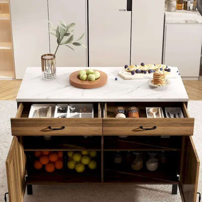Bar Table Island Multi-Use Marble Cabinet - Elevate Your Home Decor