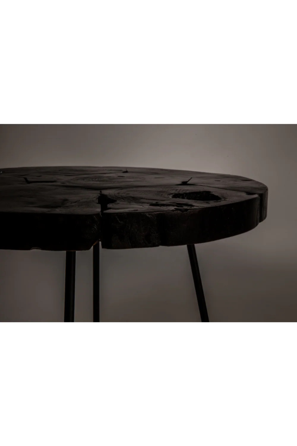 Black Teak Side Table