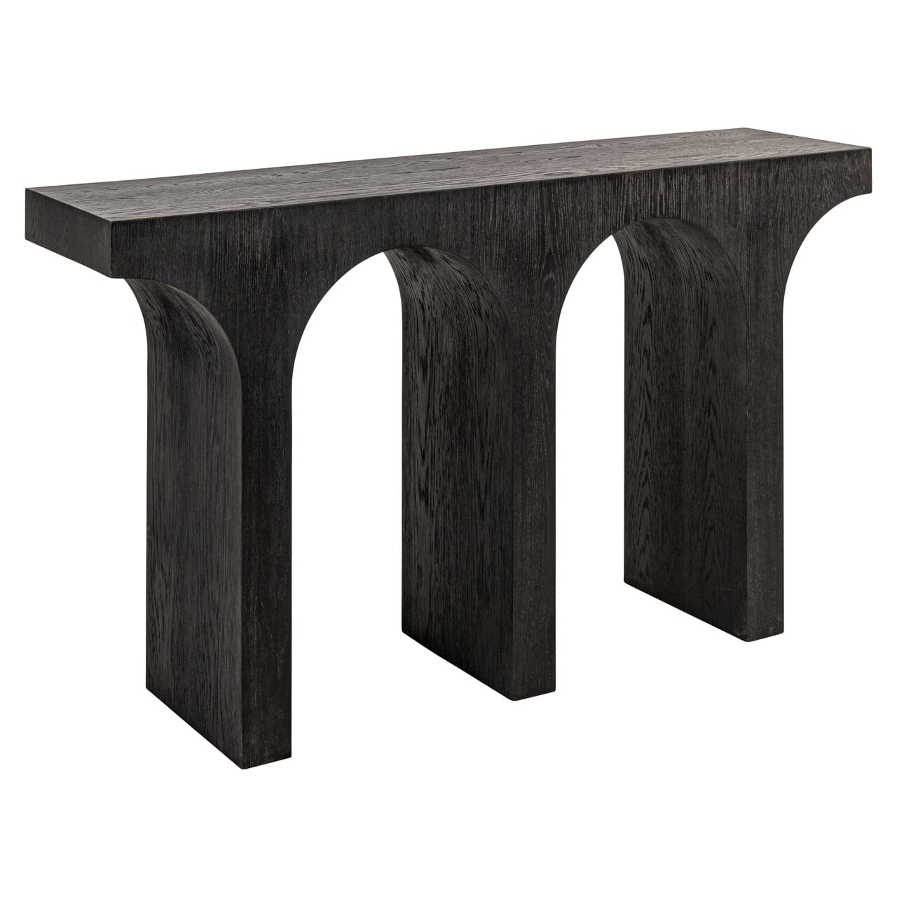 Black Wooden Arch Console Table