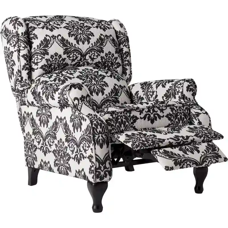 Upholstered Wing Recliner Chair