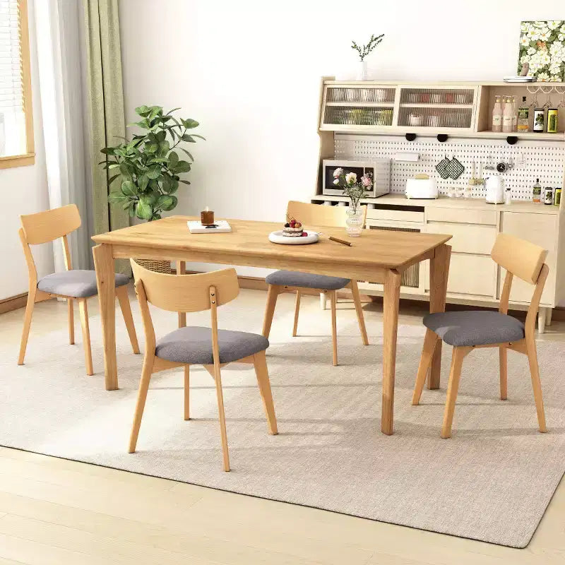 Set of 2 Mid-Century Modern Dining Chairs with Cushioned Seats