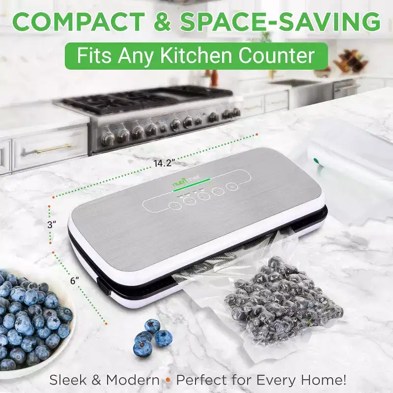 NutriChef Automatic Food Vacuum Sealer - Silver