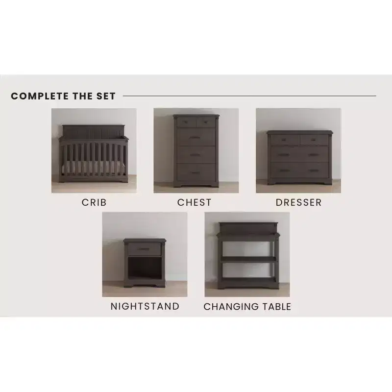 Child Craft Redmond 1 Drawer Nightstand for Nursery or Bedroom, Large Storage Drawer, Made of Sturdy Pinewood, Non-Toxic, Baby Safe Finish