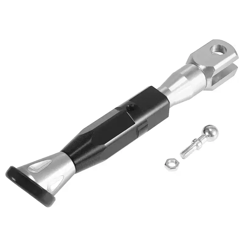 Unique Bargains Universal CNC Aluminum Alloy Adjustable Motorcycle Kickstand Side Support Stand Set