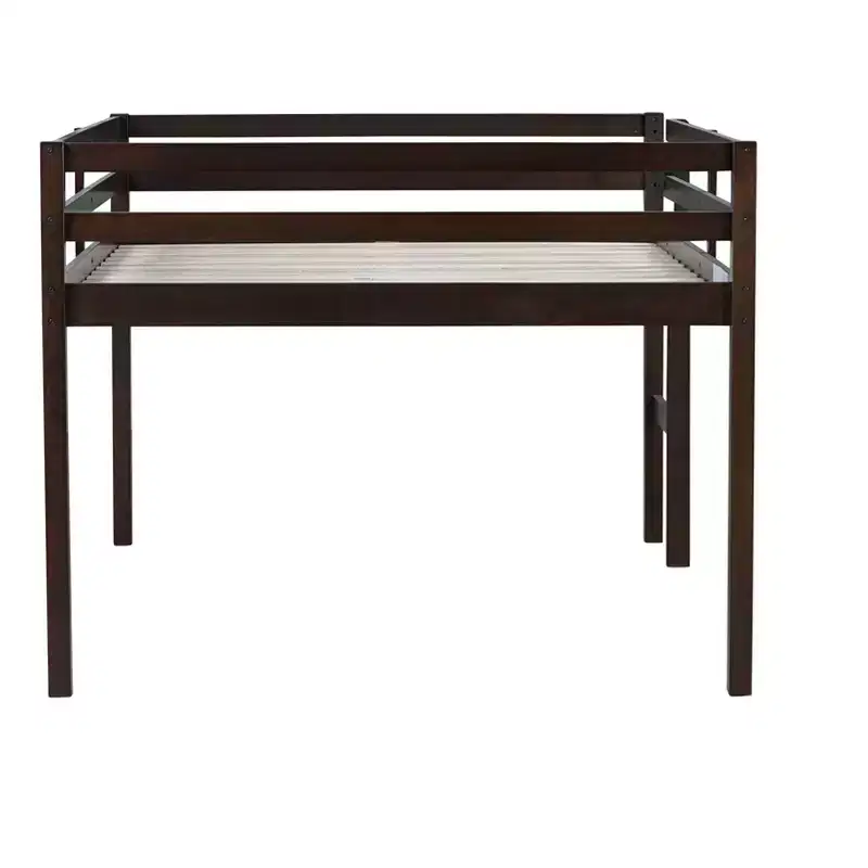 MAYEERTY Twin Bunk Bed Kid-Friendly Safety Rail Solid Pine Wood