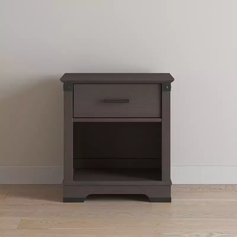 Child Craft Redmond 1 Drawer Nightstand for Nursery or Bedroom, Large Storage Drawer, Made of Sturdy Pinewood, Non-Toxic, Baby Safe Finish