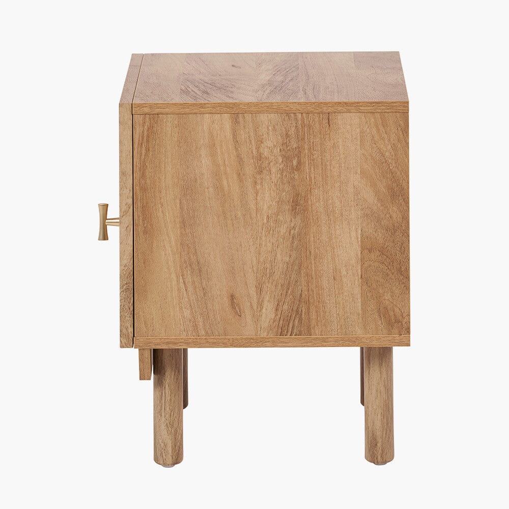 Natural Rattan 1 Door Bedside Table