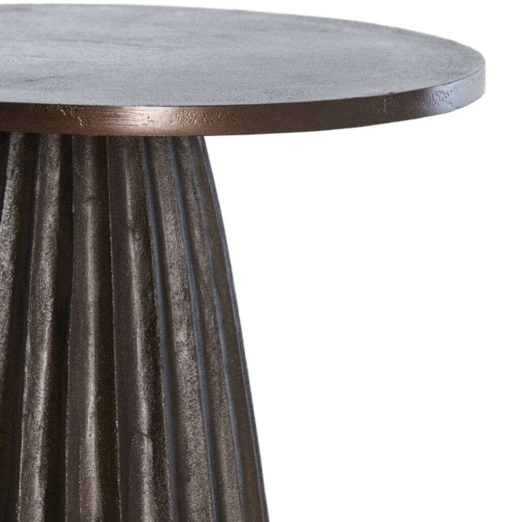Dark Brown Round Side Table