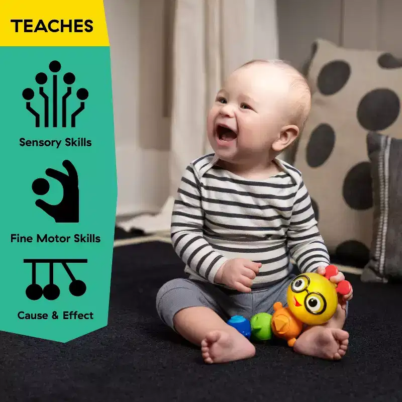 Baby Einstein Twist-a-Pal Cal Sensory Toy - 6-36m: Fine Motor Skills, Baby and Toddler Learning, Plastic