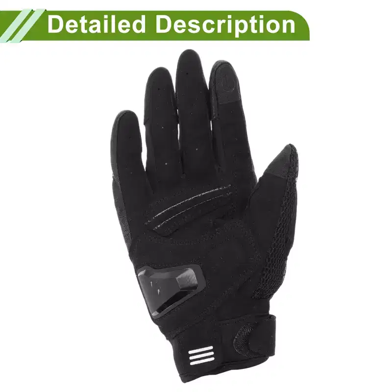 Unique Bargains Full Finger Motorcycle Gloves Carbon Fiber Pattern 1 Pair