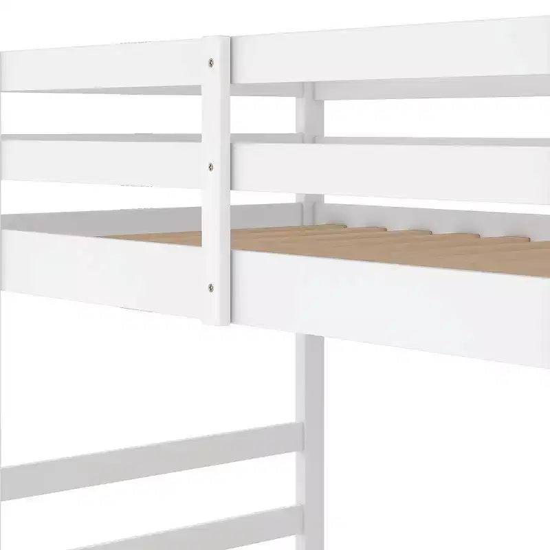 Whisen Full Over Full Bunk Bed with Ladder, Solid Construction