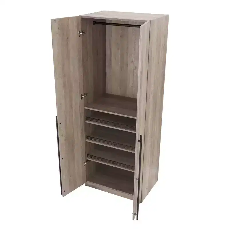 Lee 2 Door and 4 Shelf Wardrobe Closets
