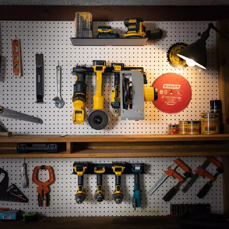 Power Tool Organizer Kit, Wall-Mounted Steel Rack for Garage