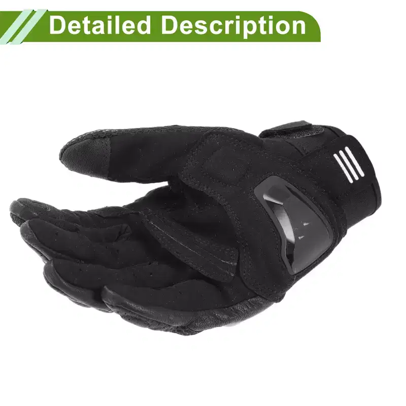 Unique Bargains Full Finger Motorcycle Gloves Carbon Fiber Pattern 1 Pair