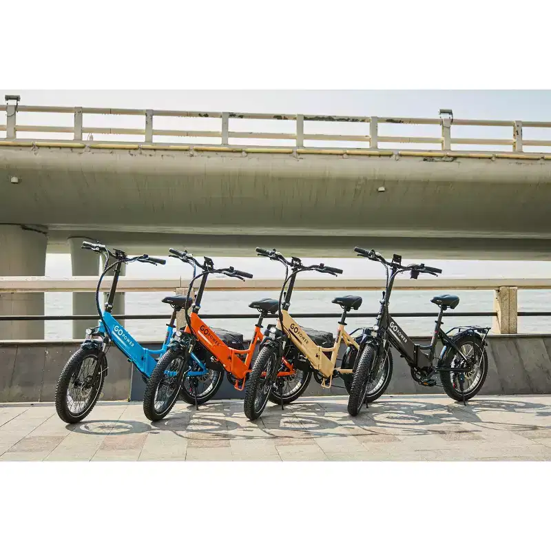 GoPowerBike GoPlus Folding Electric Bike | 20 Fat Tire eBike | 500W Motor, 20mph Top Speed | 45+ Mile Range, 5 Pedal-Assist Levels | Open Box