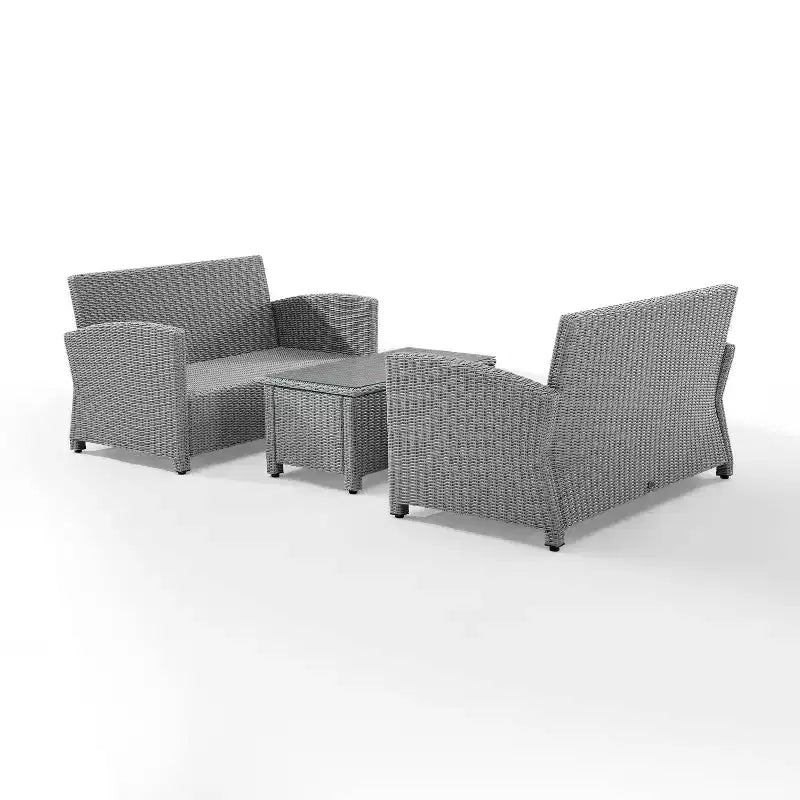 Bradenton 3pc Outdoor Wicker Seating Set - Crosley
