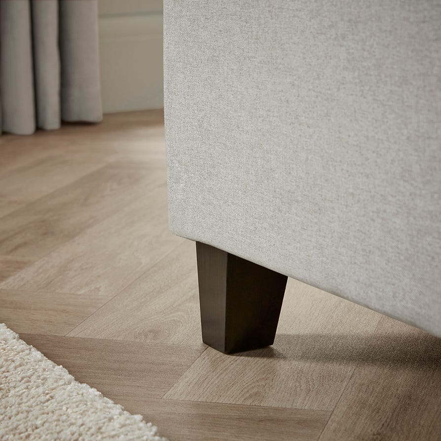 Button Back Storage Ottoman - Natural