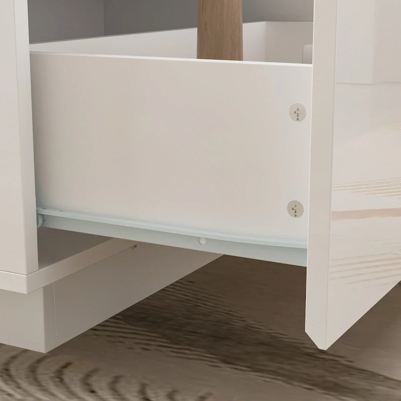 Coffee Table Storage High Gloss Coffee Tables LED Lighting Cocktail - 47.4W