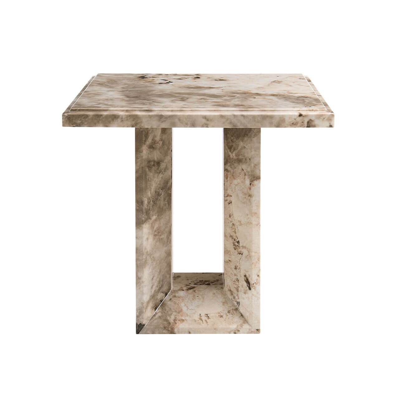 Mocha Marble Side Table