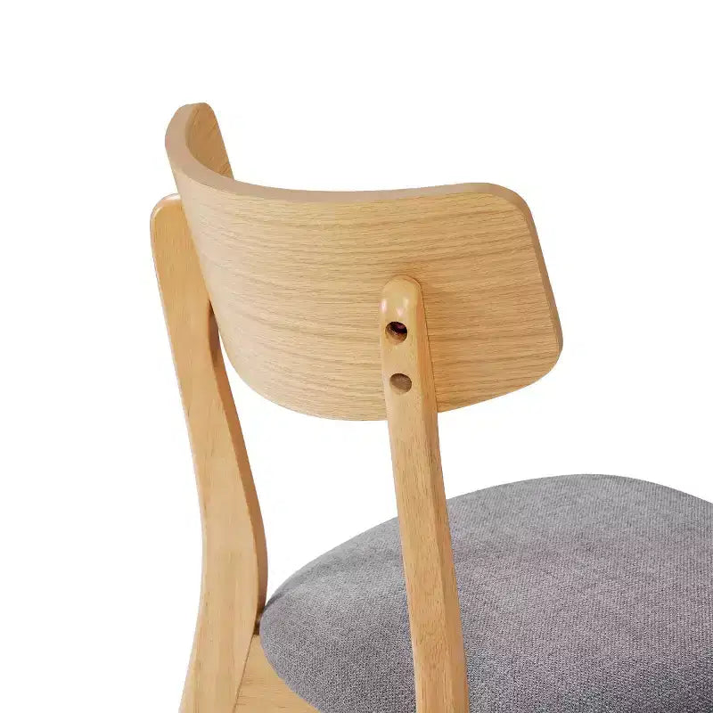 Set of 2 Mid-Century Modern Dining Chairs with Cushioned Seats