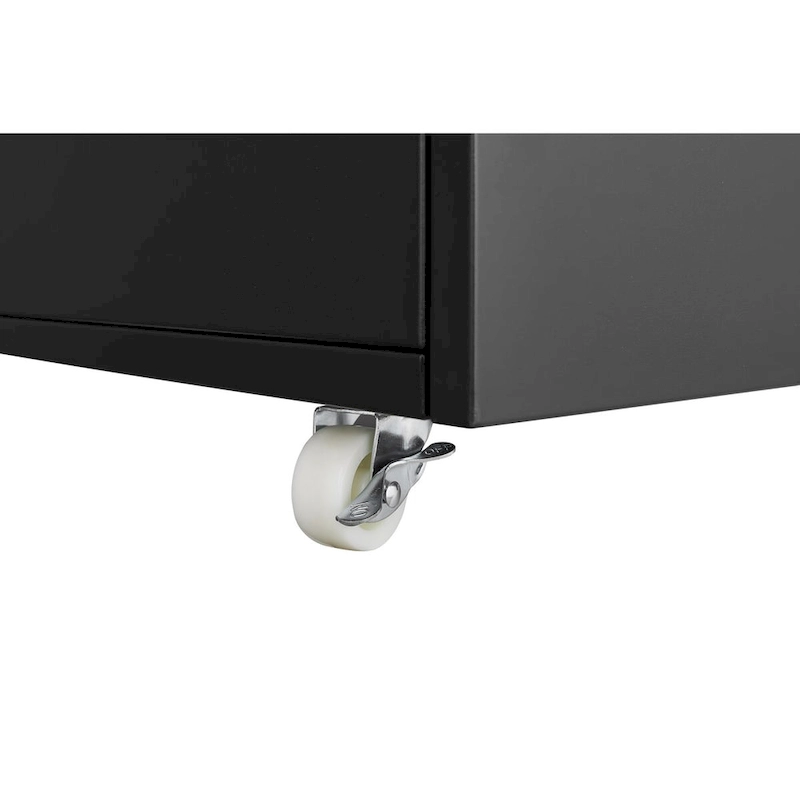 Office furniture Copier Cabinet BLACK 2 door steel copier stand mobile pedestal file Printer Stand