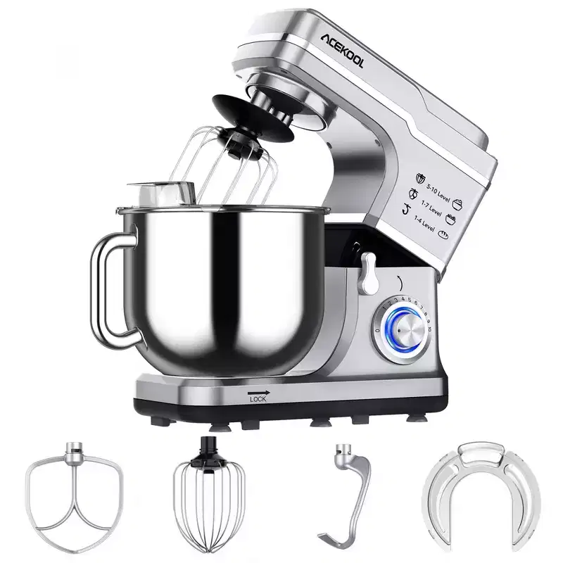 GustoWave 7.5 Qt Electric Stand Mixer, 10 Speed Food Mixer for Kitchen