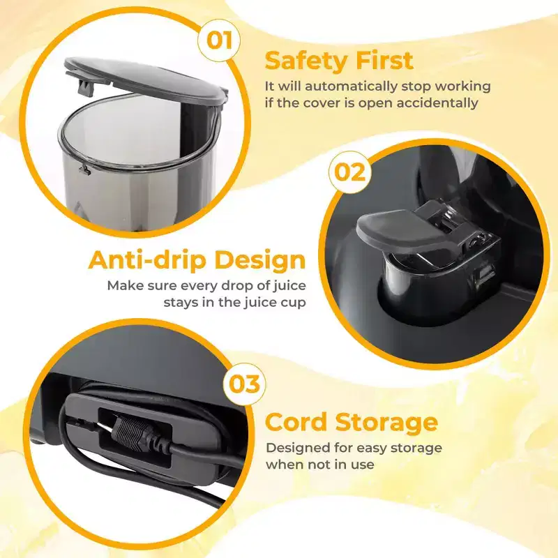 Costway Cold Press Juicer Machine Professional Slow Masticating Juicer with Reverse Button