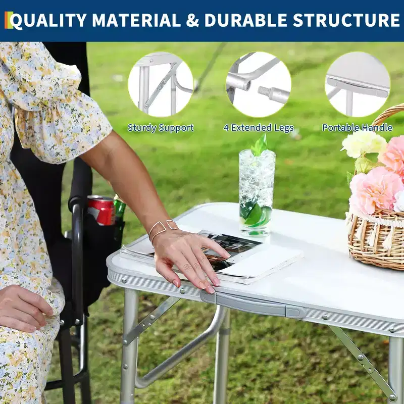 1Pc Aluminum Frame MDF Board Table, Modern Table, Work Desk, Home Office Furniture, Compact Table, Office Table