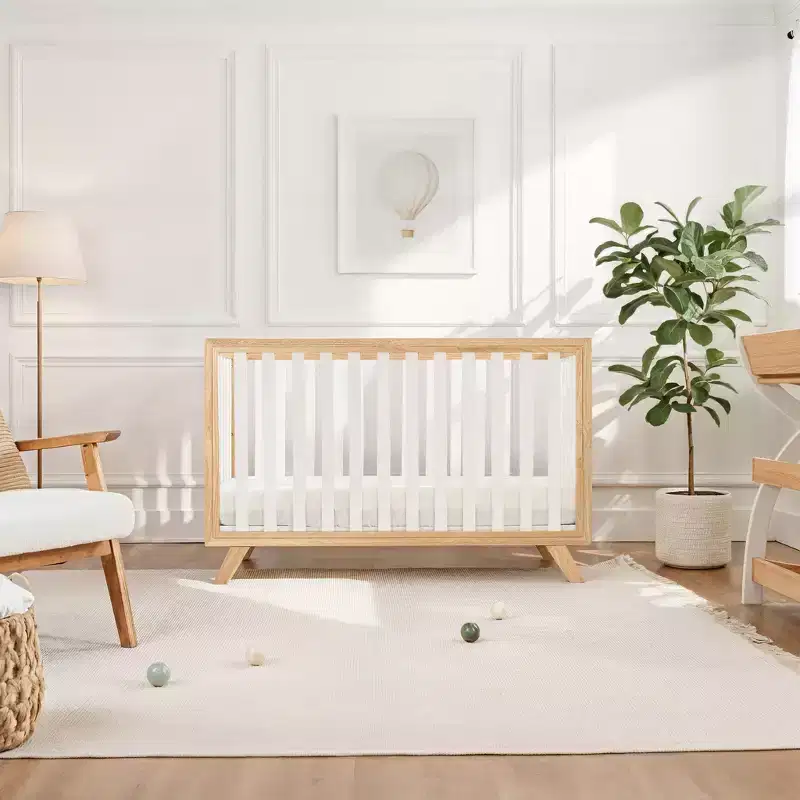 Comfy Cubs Baby Crib for 0 to 3 Years - Adjustable Mattress Height - 80 lbs Capacity Nursery Bed