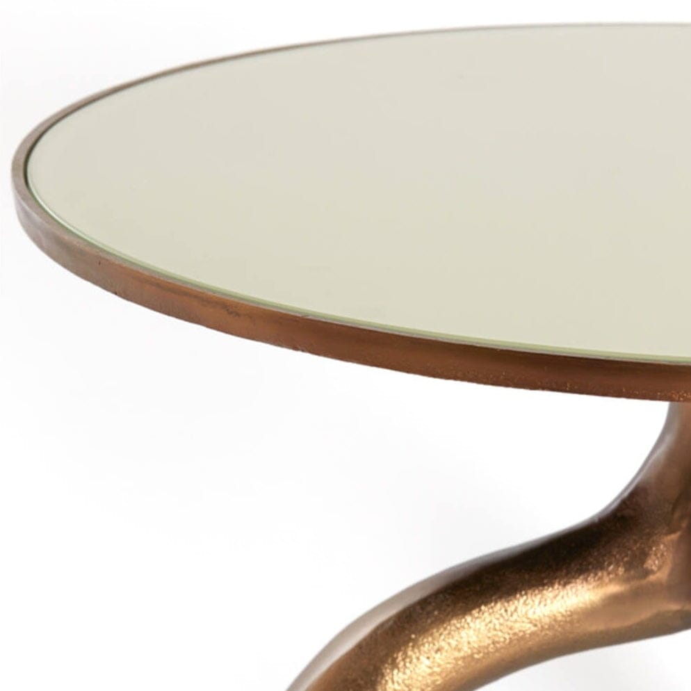 Gold & Cream Round Coffee Table