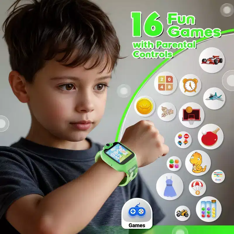 Contixo Kids Smartwatch with Camera, 1.54 HD Touch Screen, 16 Educational Games, Music, Video & Audio watch Toys For Boys & Girls Ages 3-12