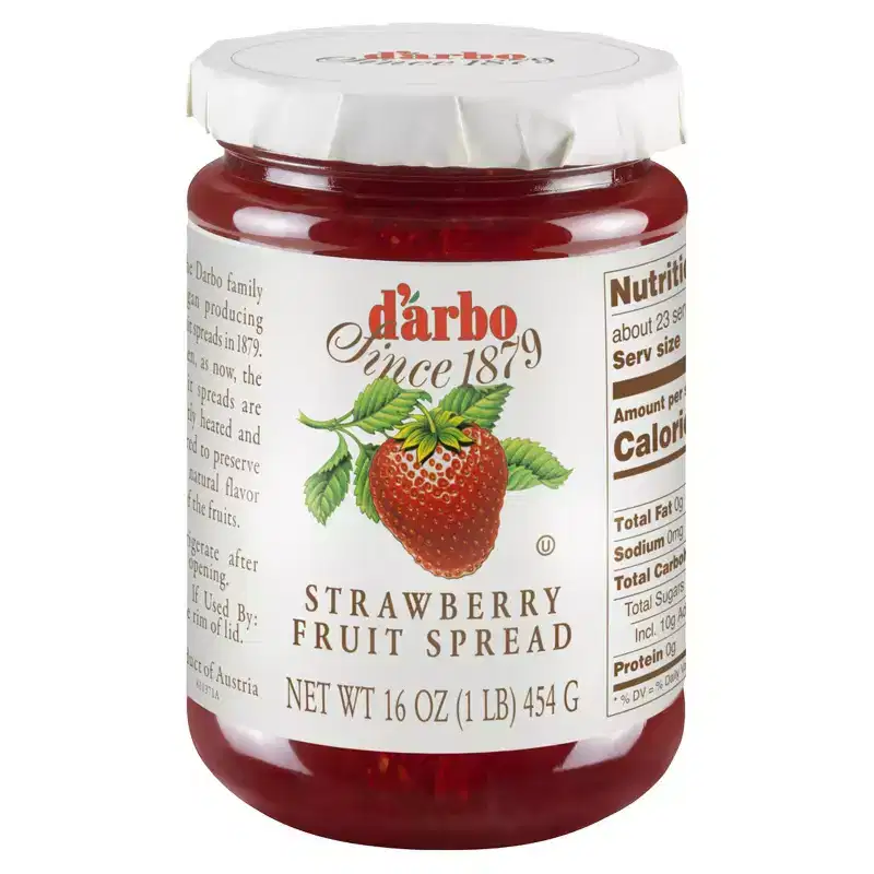 D'Arbo Trio Set All Natural Fruit Spreads - Apricot, Raspberry, and Strawberry - with Gold Stainless Steel Spreader Spoon (4-Pc Set)