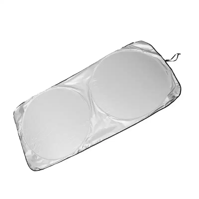 Unique Bargains Tone Rear Windshield for Car Automotive Sunshades 55 x 26 Black Silver Tone 1 Pc