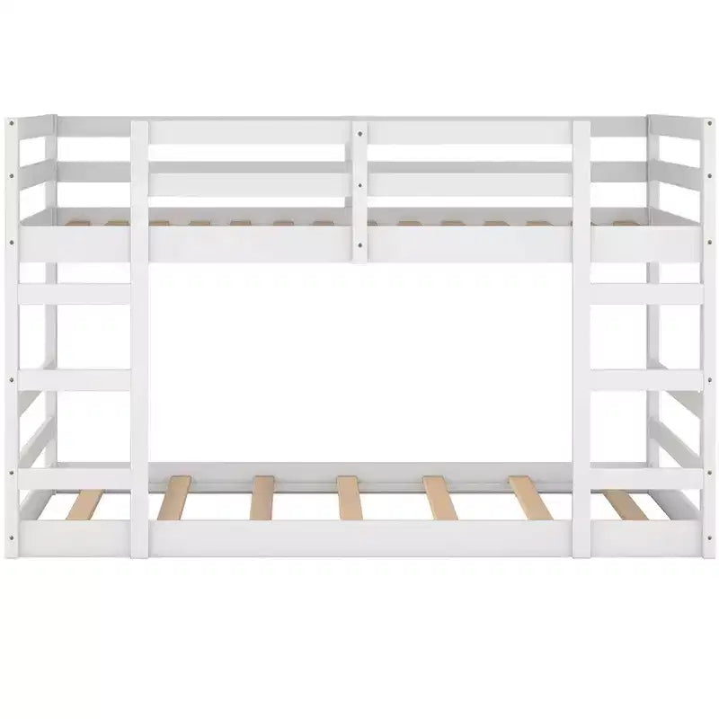 Whisen Full Over Full Bunk Bed with Ladder, Solid Construction