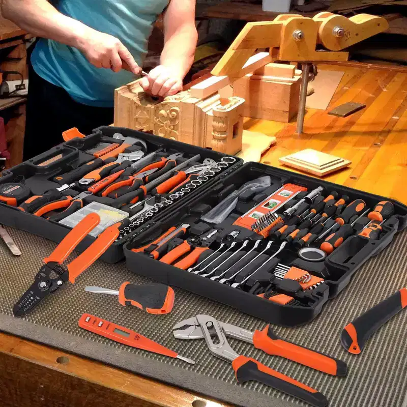 236 Piece Tool Set, Auto Repair Tool Combination Package, Socket Wrench Mixed Tool Set Hand Tool Kit with Plastic Toolbox Storage Case
