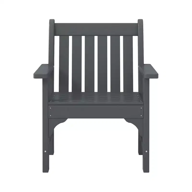 WestinTrends Malibu Outdoor Patio 3-Piece HDPE Adirondack Garden Chairs with Square Adirondack Side Table Set