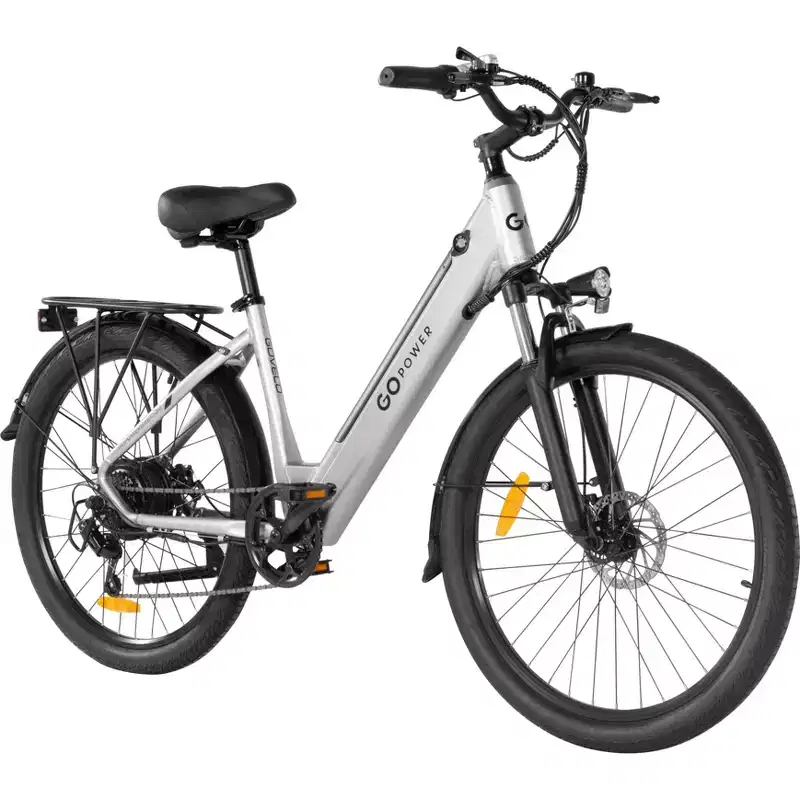 GoPowerBike GoVelo Electric Bike for Adults  500W Motor, Removable Battery, 26 Tires, 20 MPH Top Speed, 50+ Mile Range