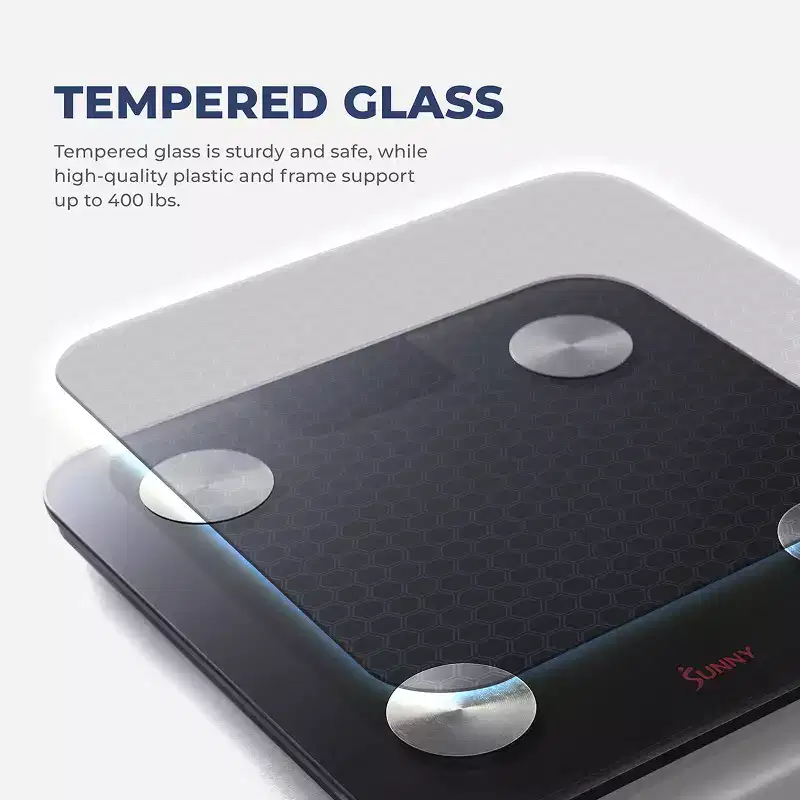 Smart Digital Body Composition Scale with 20 Metrics, Bluetooth Fitness Tracking & SunnyFit App Workouts  Sunny Health & Fitness