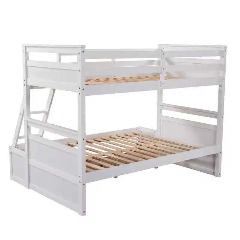 Twin Over Full Convertible Bunk Bed With 2 Storage Drawers