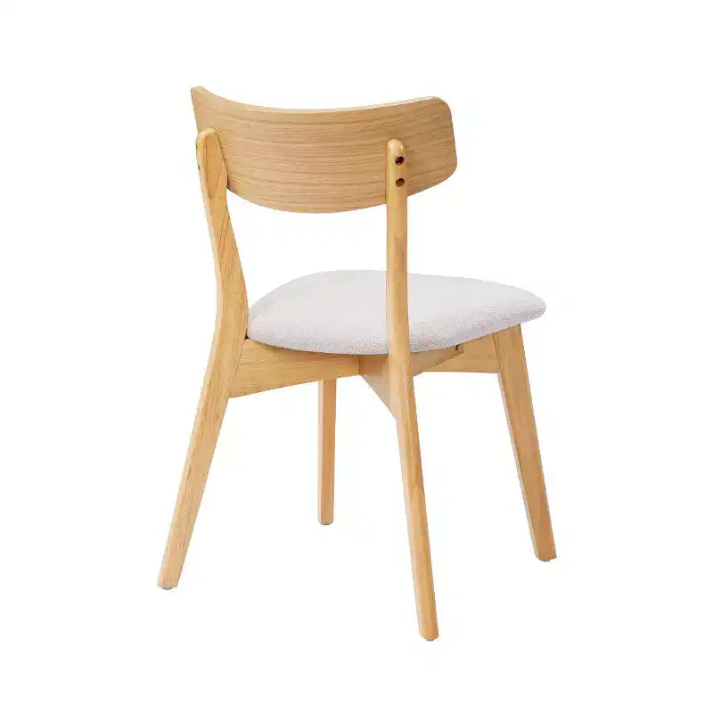 Set of 2 Mid-Century Modern Dining Chairs with Cushioned Seats