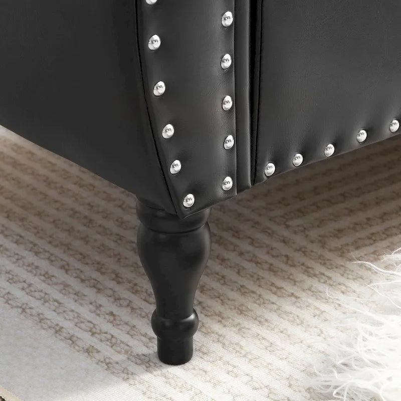 Upholstered Storage Ottoman Bench – Brown / Beige / Blue / Black / Grey / Pink, Velvet, Rolled Arms, Seats 2