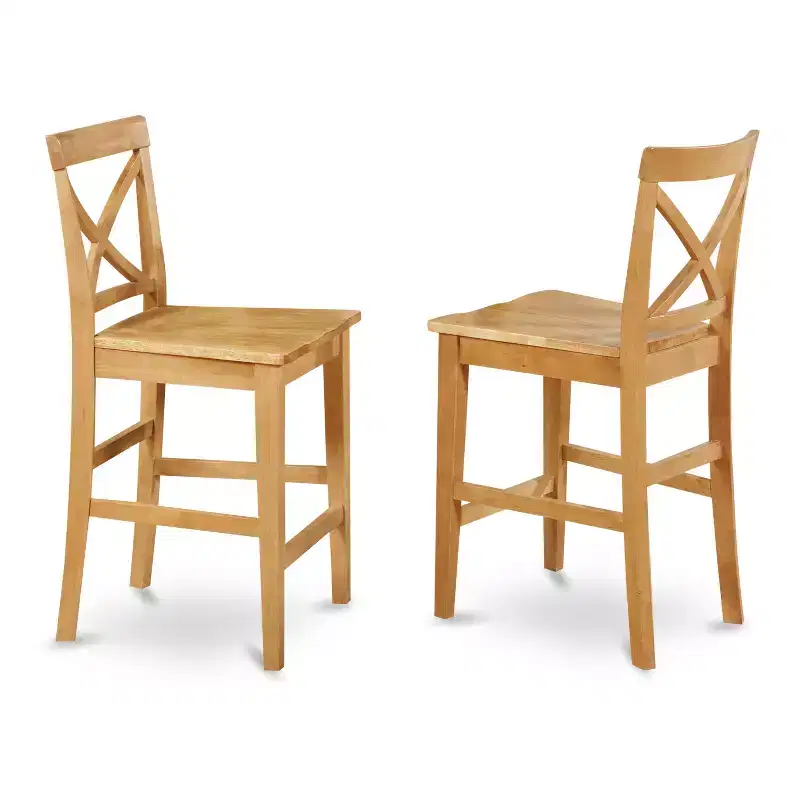 Counter Height Dining Set - Pub Table & Bar Stools with Backs - Modern Kitchen Set